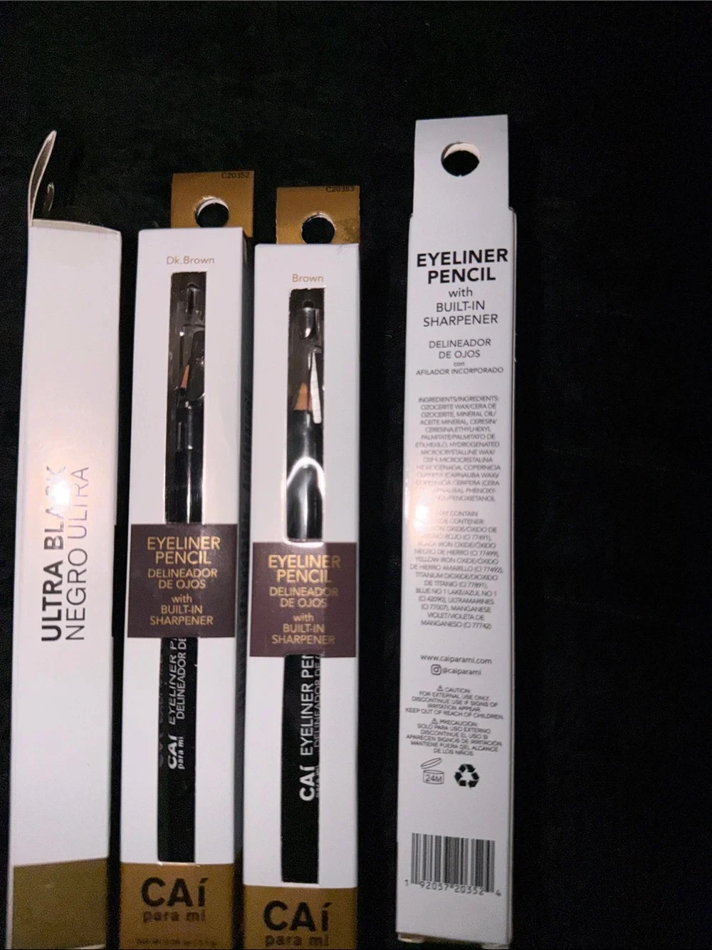 CAÌ Dark Brown Eyeliner Pencil with Built-in Sharpener-2/$12 Black &Brown Liner